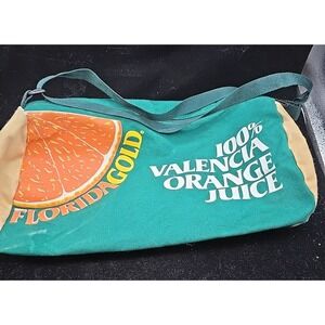 Florida Gold 100% Valencia Orange Juice Duffel Bag 17"x12"‎ approx RARE HTF
